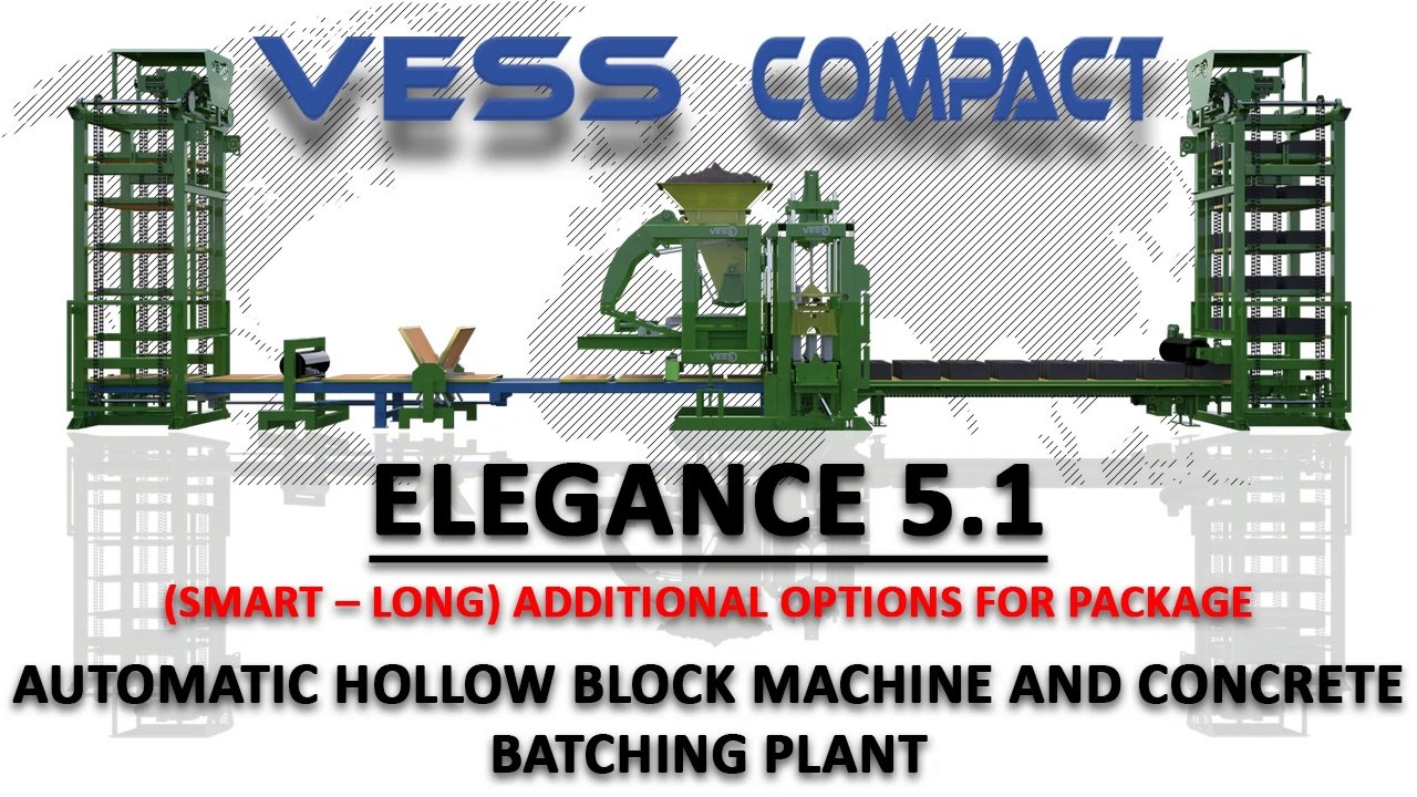 AUTOMATIC HOLLOW BLOCK MACHINE AND CONCRETE BATCHING PLANT