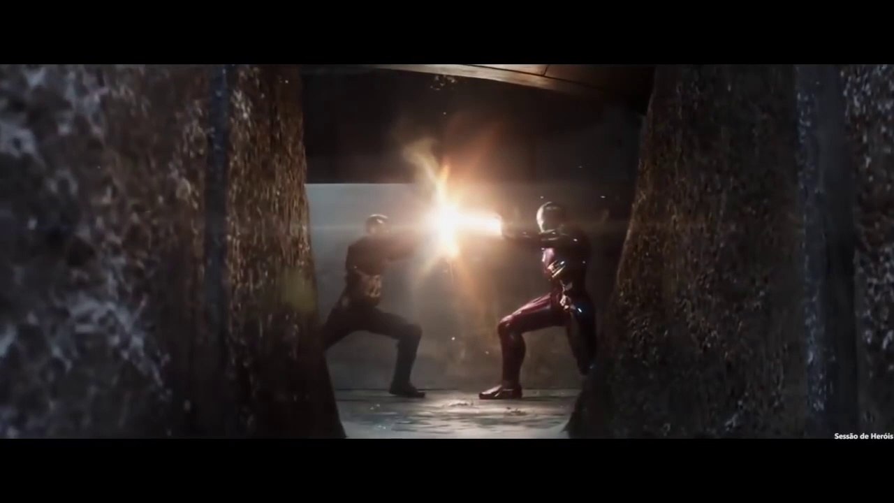 Capitão América e Bucky vs Homem de Ferro DUBLADO HD   Capitão América Guerra Civil (2016)