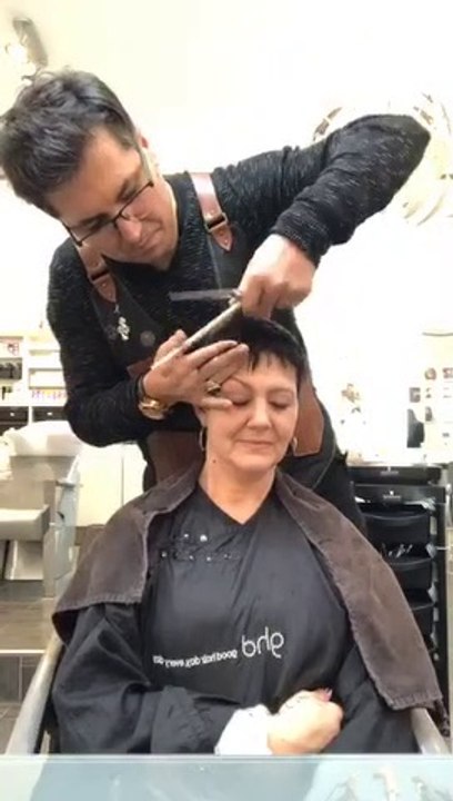 How to cut a Short Haircut for women with asymmetric