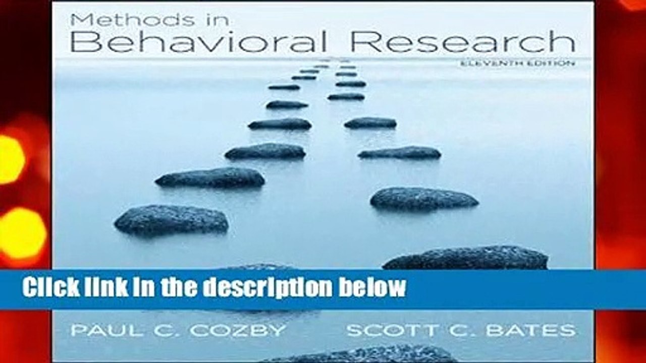 Methods in Behavioral Research