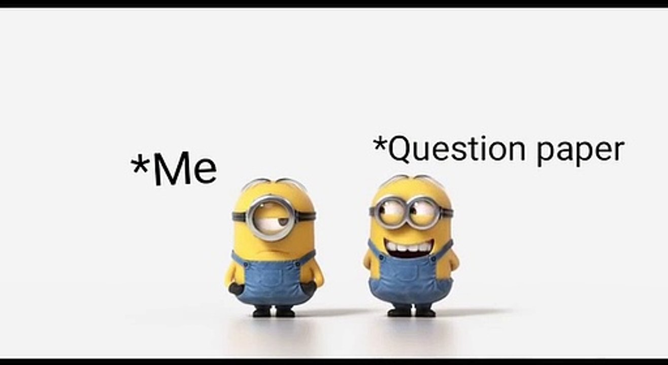 minions GIF on Question Paper