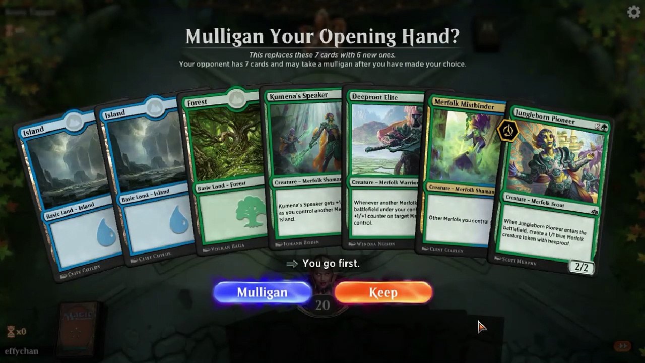 Simic Merfolk vs Mulligan man man man