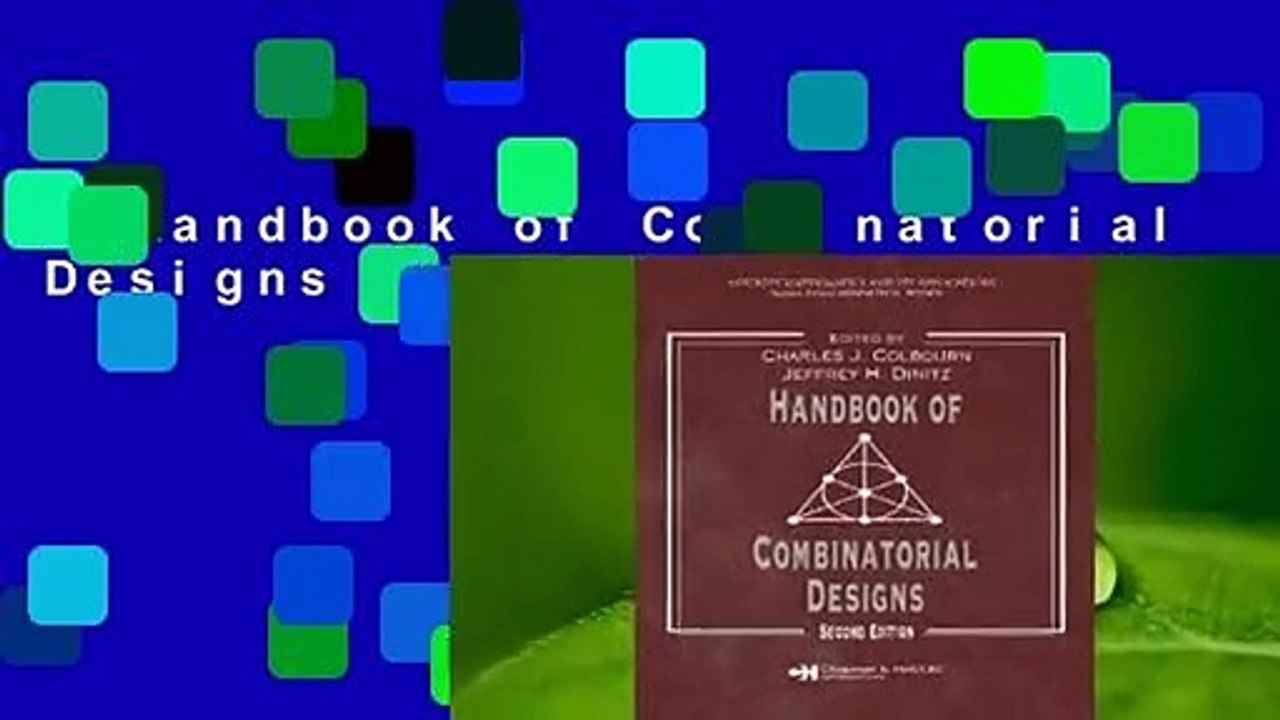Handbook of Combinatorial Designs Complete