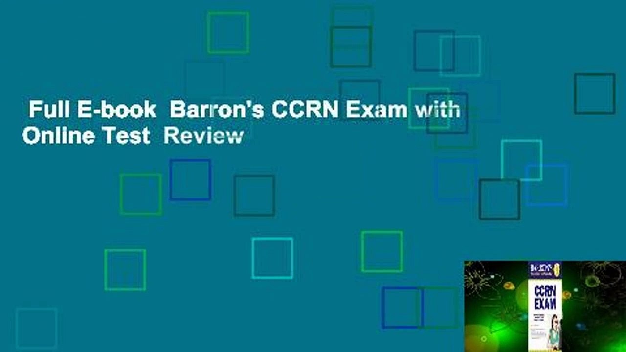 Full E-book  Barron's CCRN Exam with Online Test  Review
