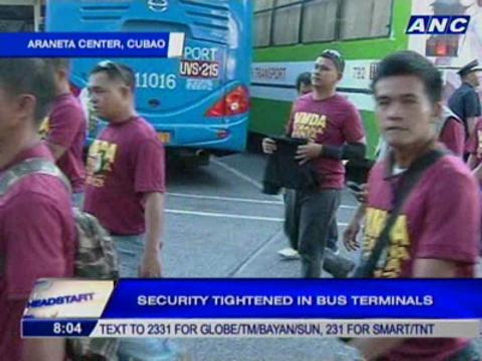 Security tightened in Cubao bus terminals