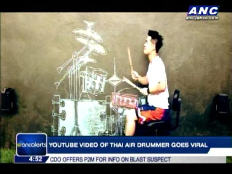 Viral video: Thai air drummer