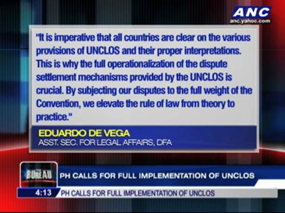 PH backs full implementation of UNCLOS