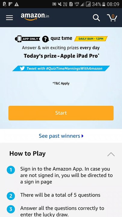 Amazon Daily Quiz Answer for 26th November 🏆 Win an Apple iPad Pro!