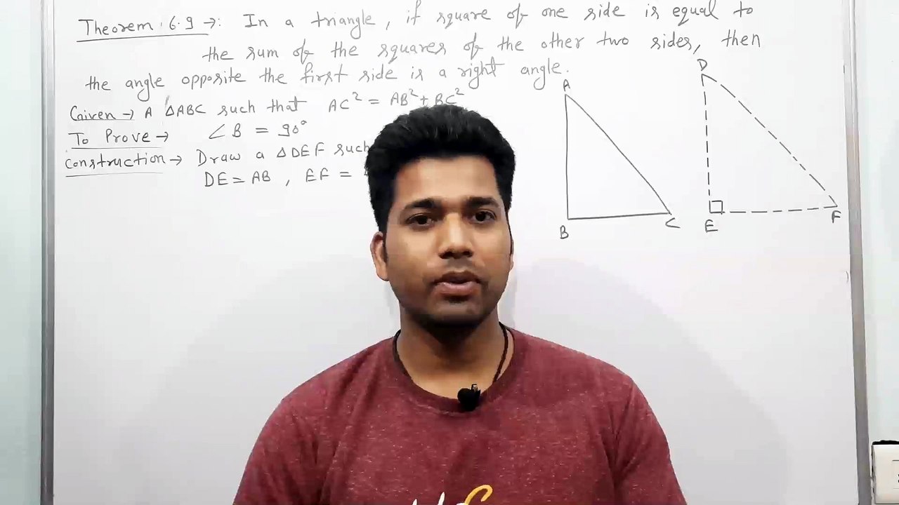 Traingle converse of Pythagoras theorem