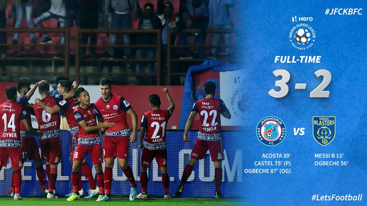 ISL 2019-20: Jamshedpur FC vs Kerala Blasters FC: Late Kerala shocker hands Jamshedpur welcome win