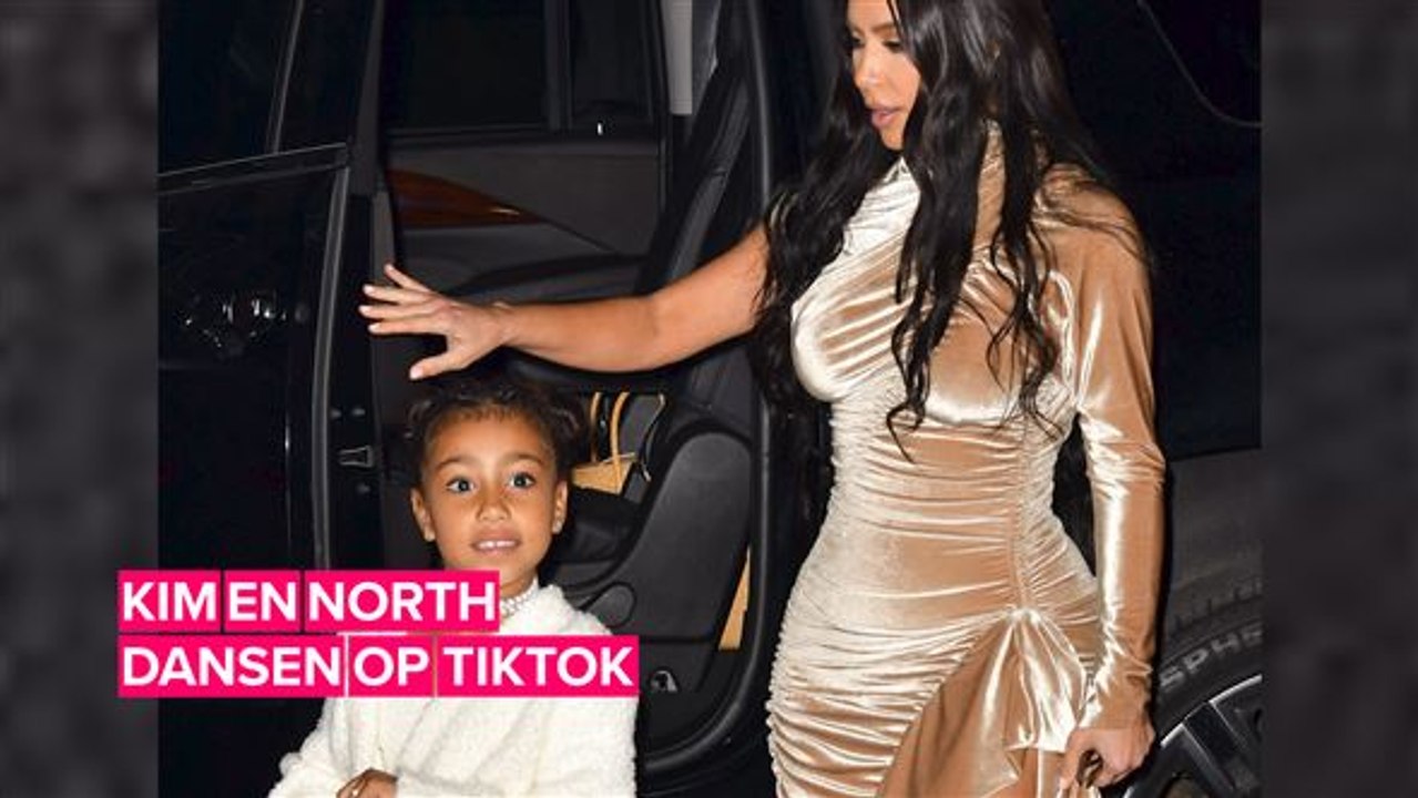 Kim Kardashian danst op TikTok met North