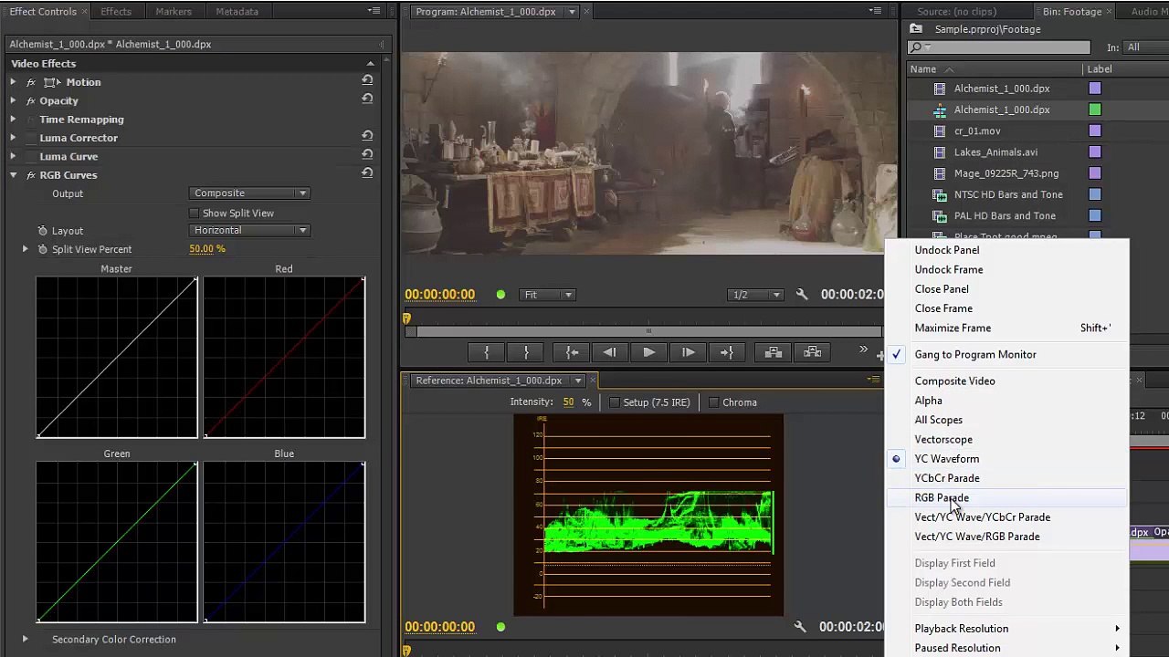 Premiere Pro CS6 61 Colour 15 The RGB Curves