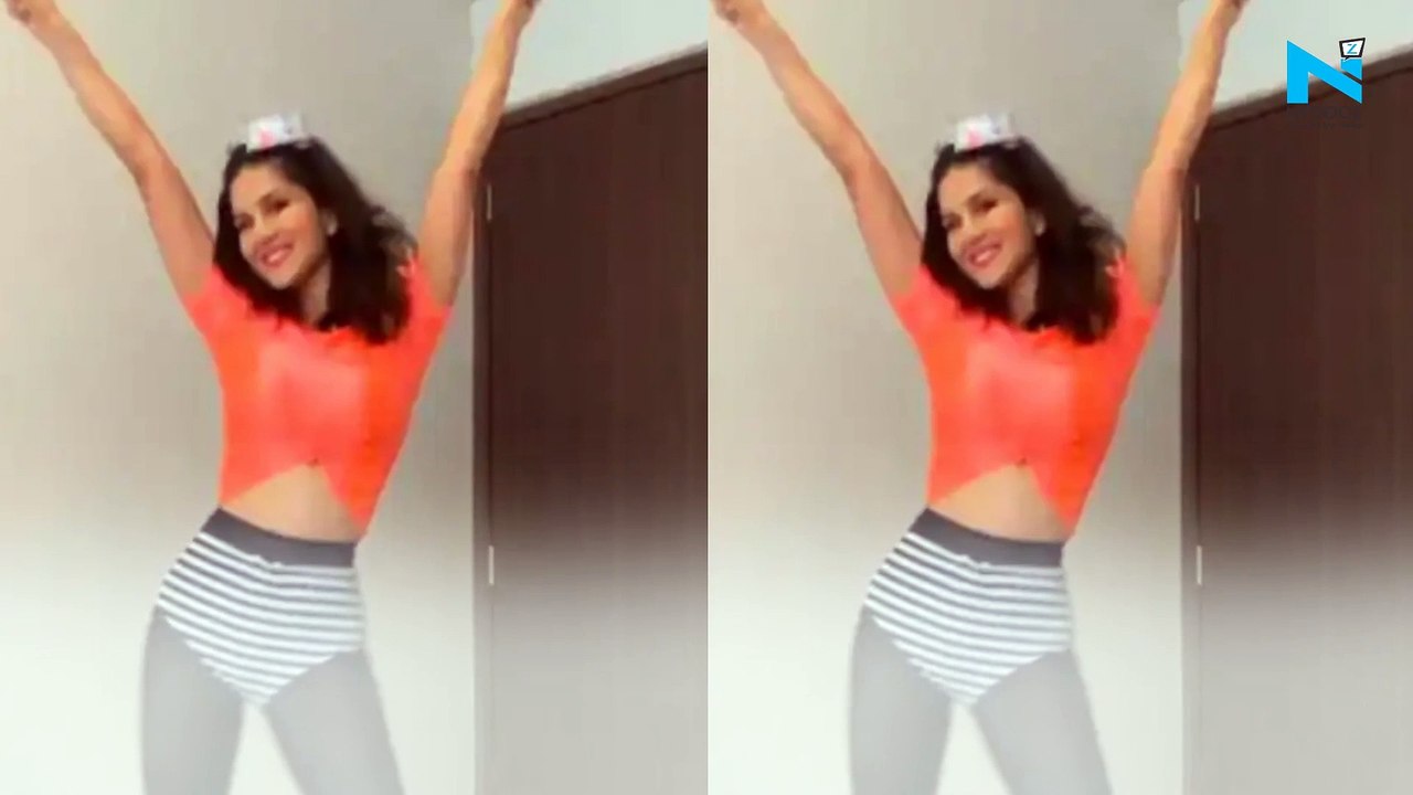 Sunny Leone slays the 80s style for retro aerobics workout, watch