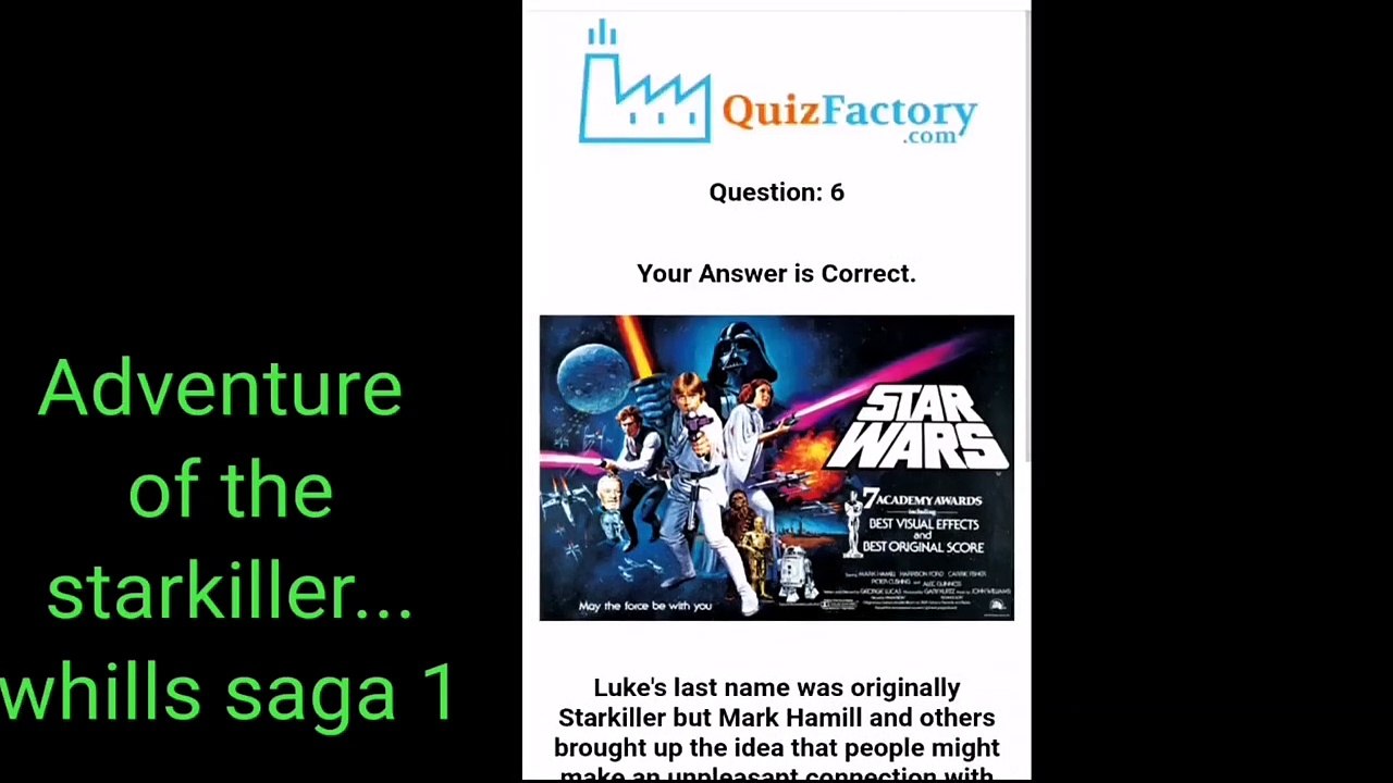 Star War Trivia Quiz Answers- Quizfactory.com - +56 Robux
