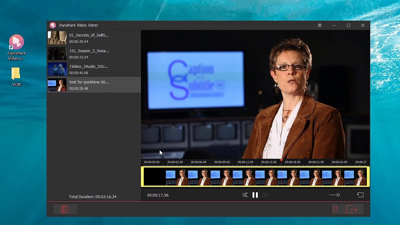 Merge VOB Files into MP4 with Joyoshare Video Joiner