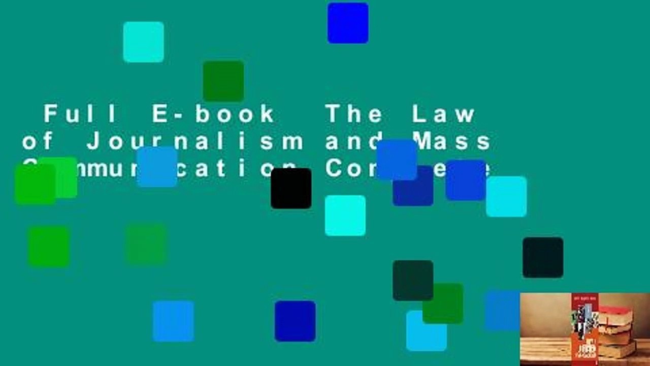 Full E-book  The Law of Journalism and Mass Communication Complete