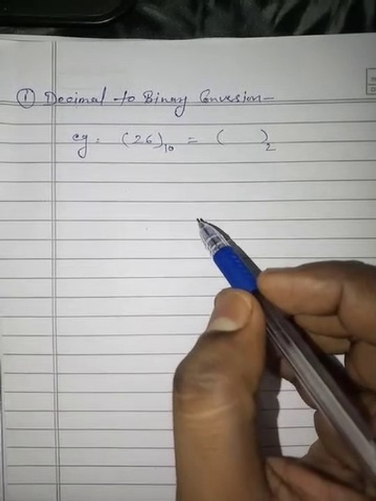 Decimal to binary | Number System