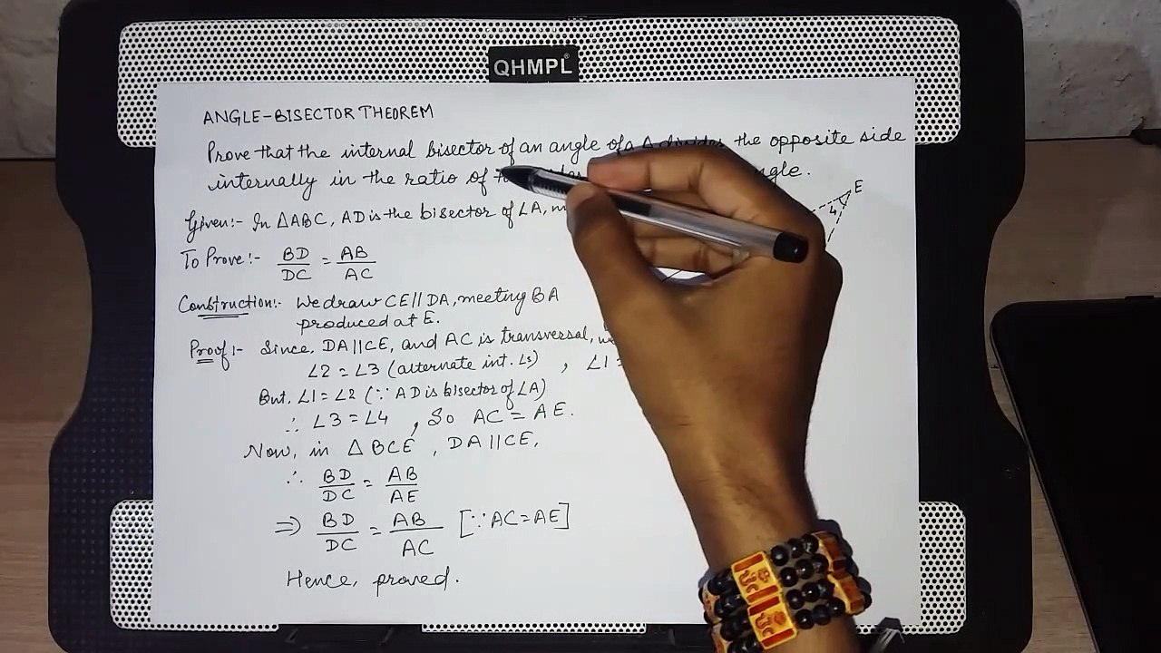 Angle bisector theorem and mid point theorem