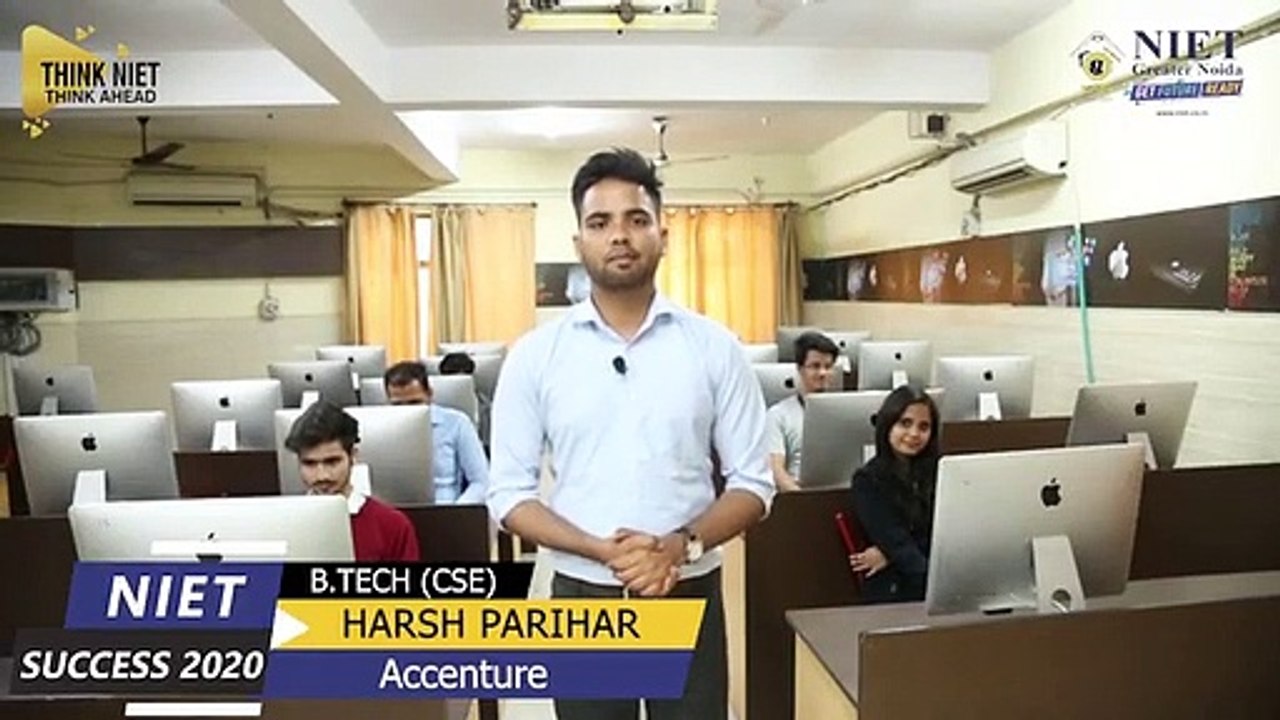 NIET SUCCESS 2020 | Harsh Parihar (B.TECH- Computer Science Engg.)