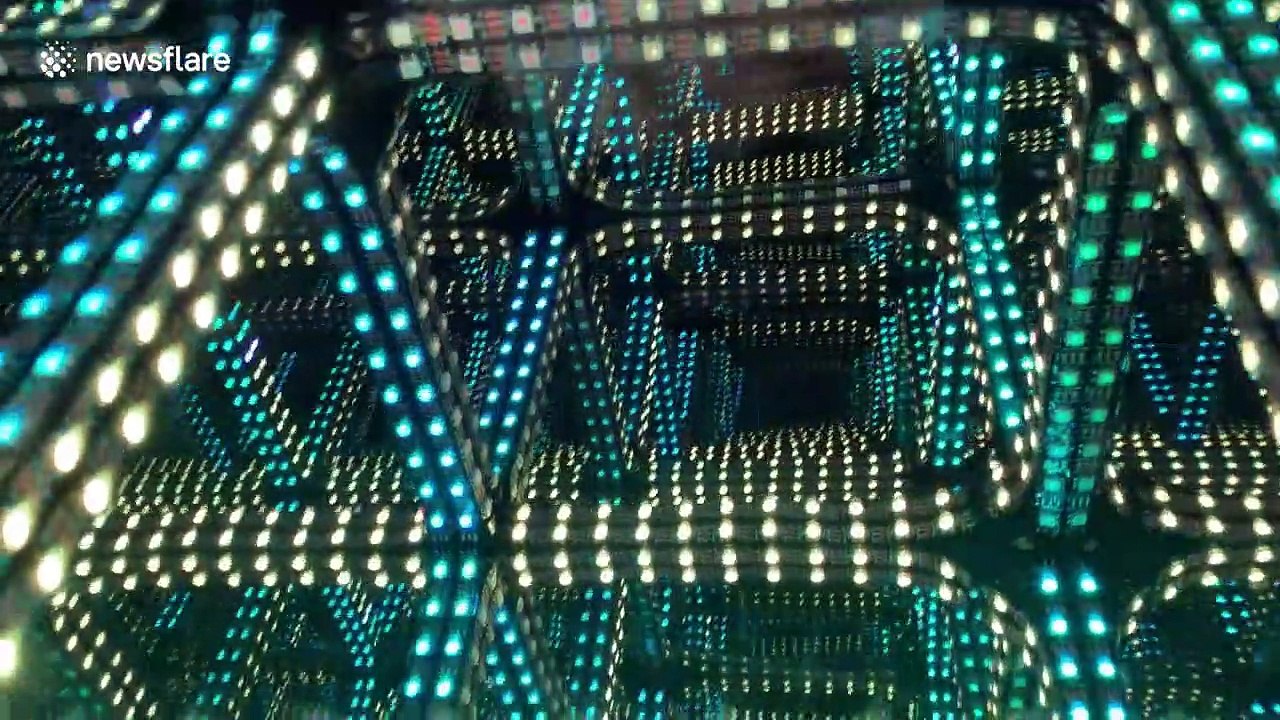 Computer science student shows off mind-bending LED 'infinity cube'