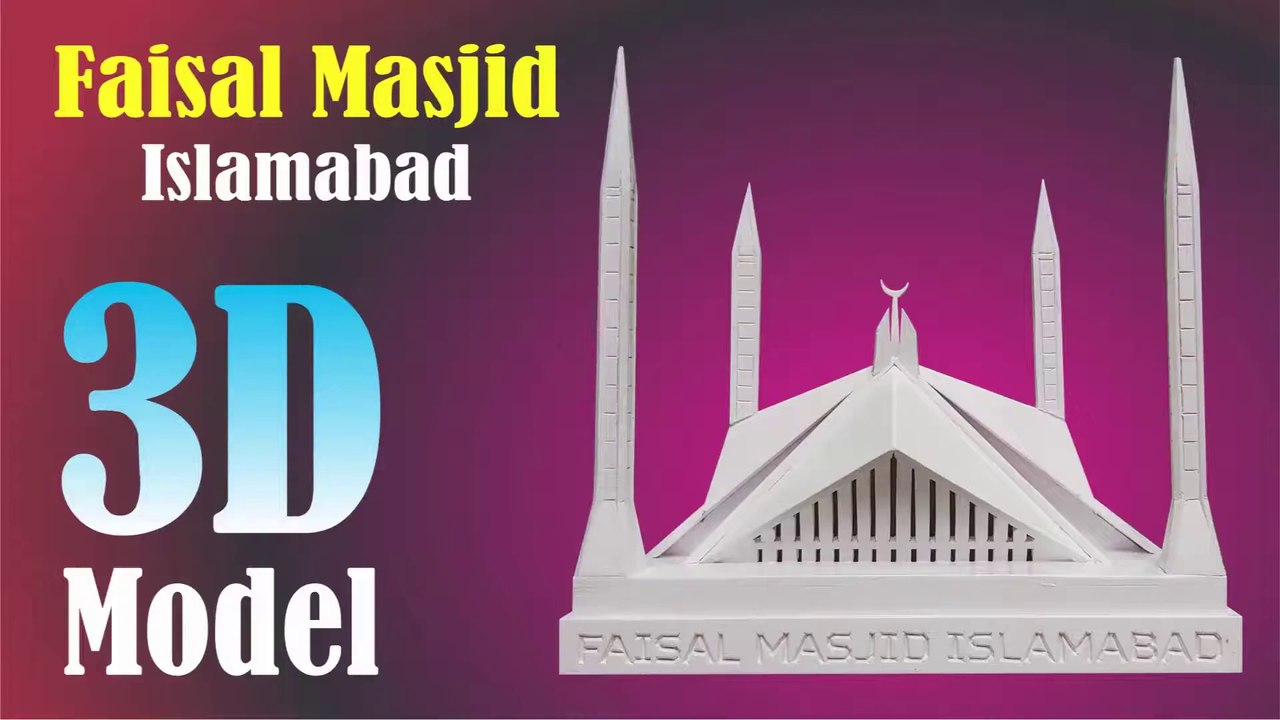 How To Make Beautiful Model of Faisal Masjid