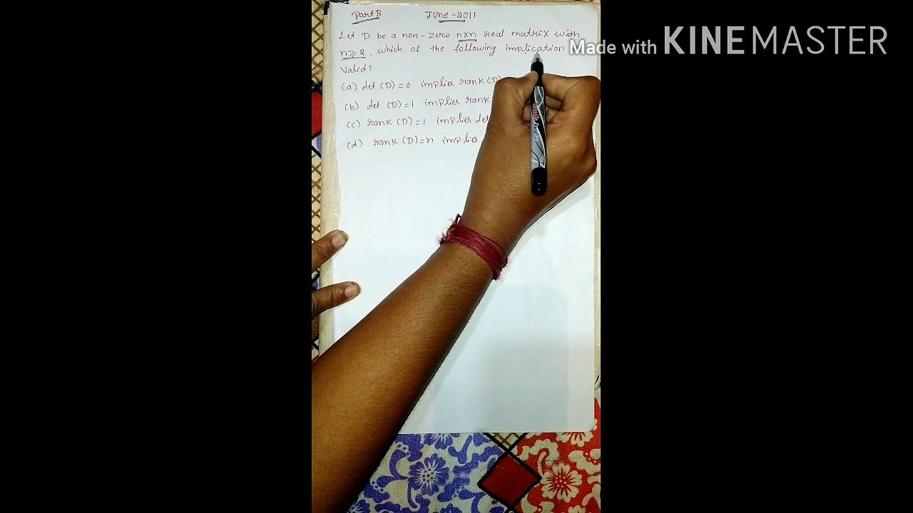 Csir-NET June 2011question|Linear algebra