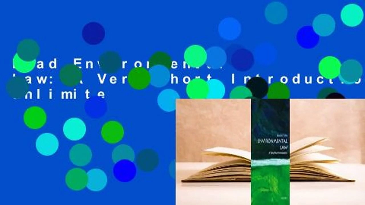 Read Environmental Law: A Very Short Introduction unlimite