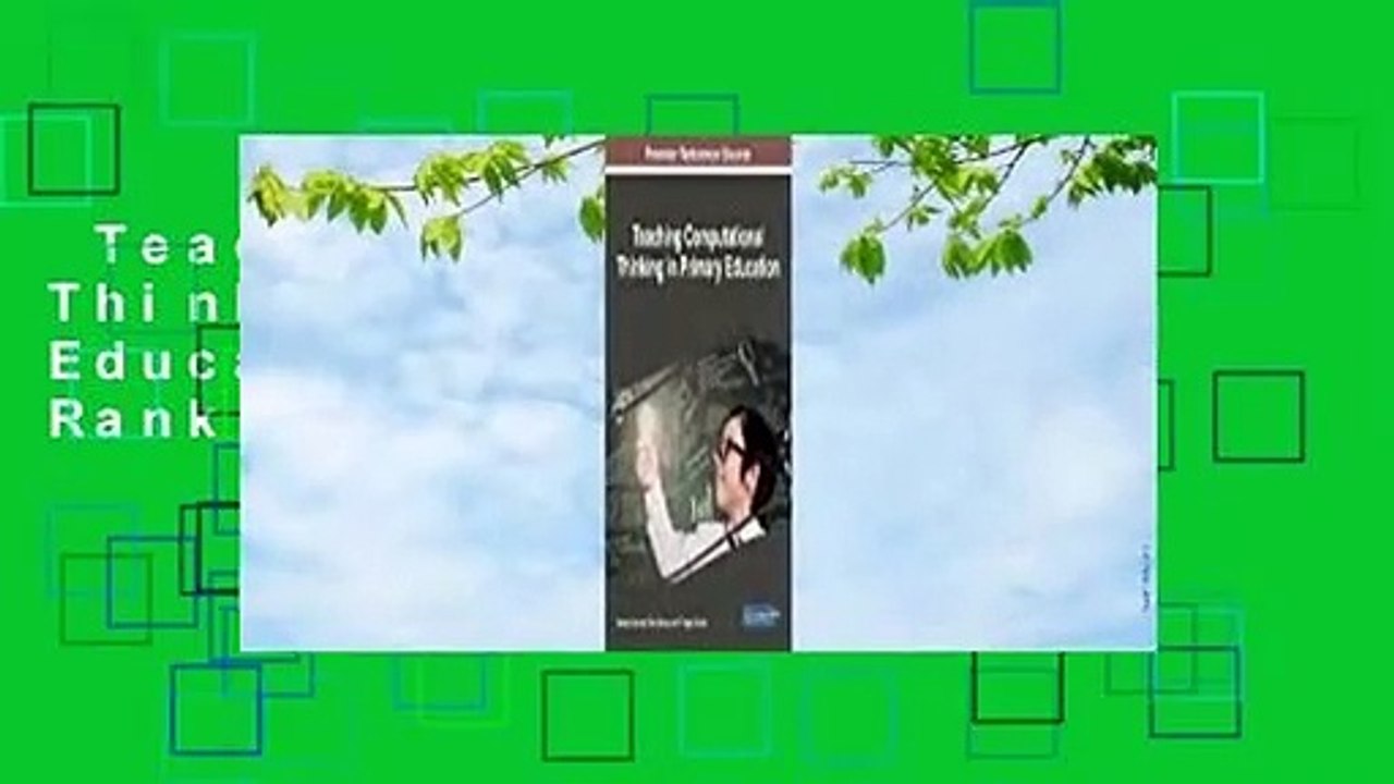 Teaching Computational Thinking in Primary Education  Best Sellers Rank : #1
