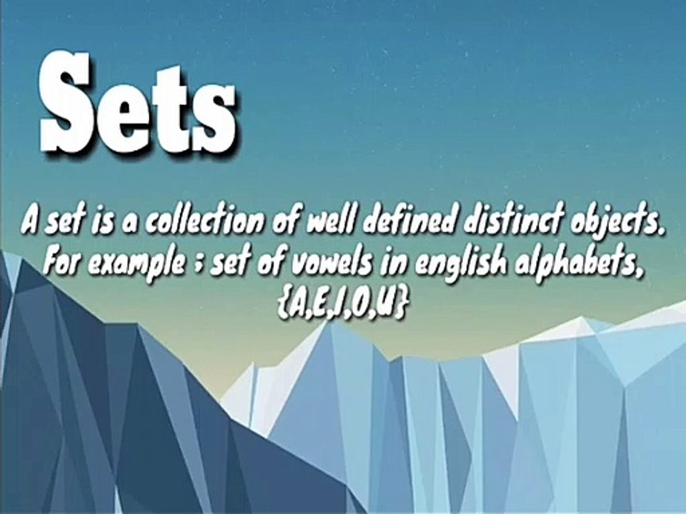 Sets | Chapter 1| Mathematics | Class 11