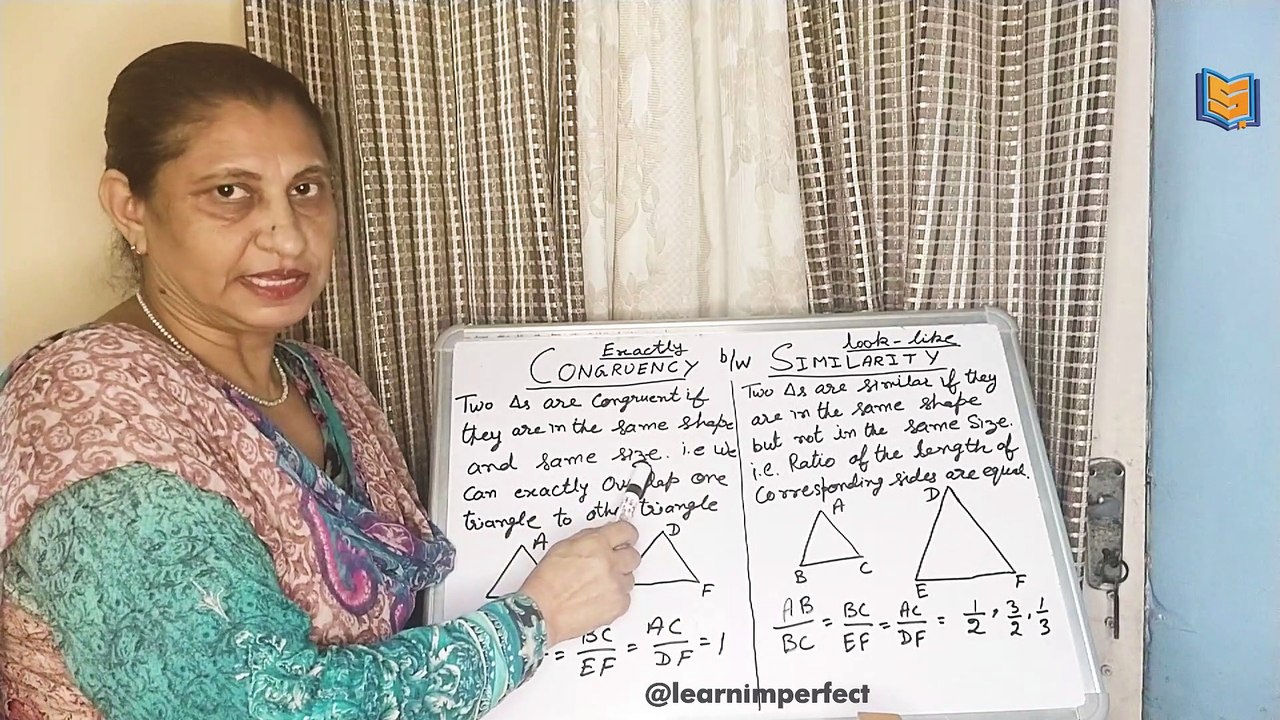 Congruence and Similarity of Triangles | Difference b/w Congruency & Similarity | Congruent Triangle