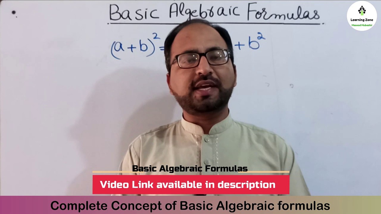Complete concept of Basic Algebraic formulas II A square minus b square II Application of formulas.