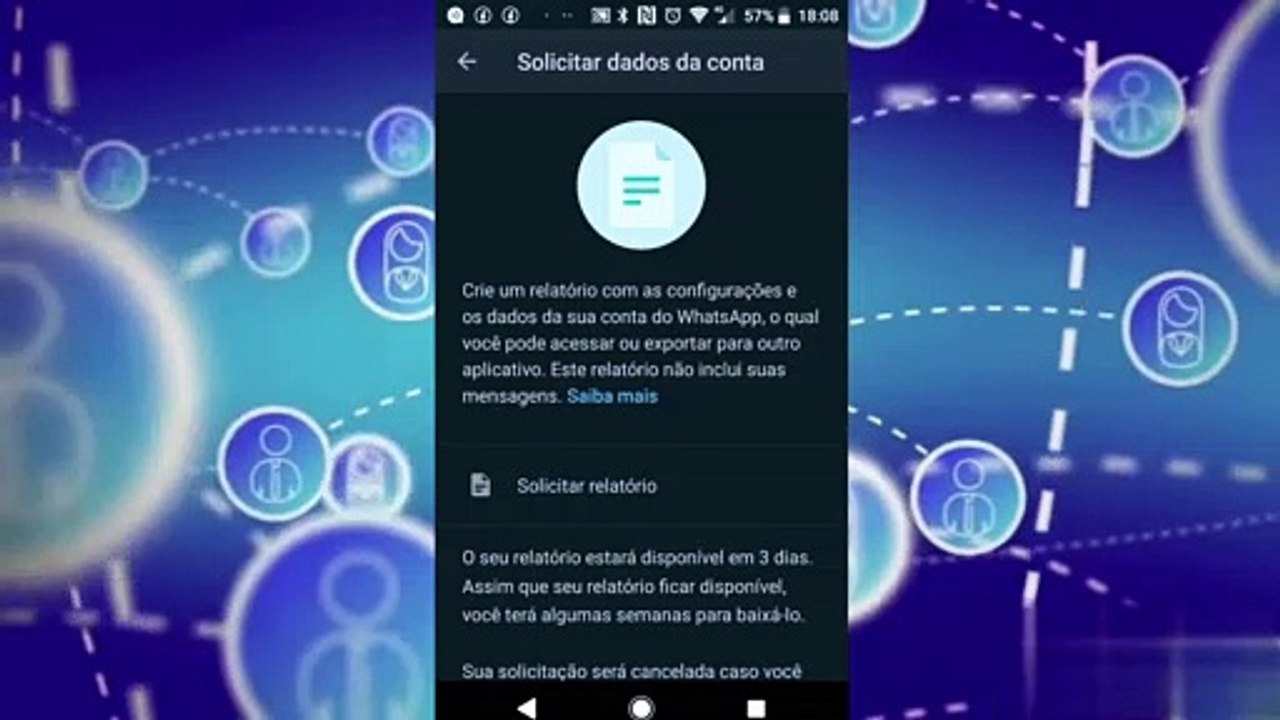 Como solicitar os dados da sua conta no WhatsApp