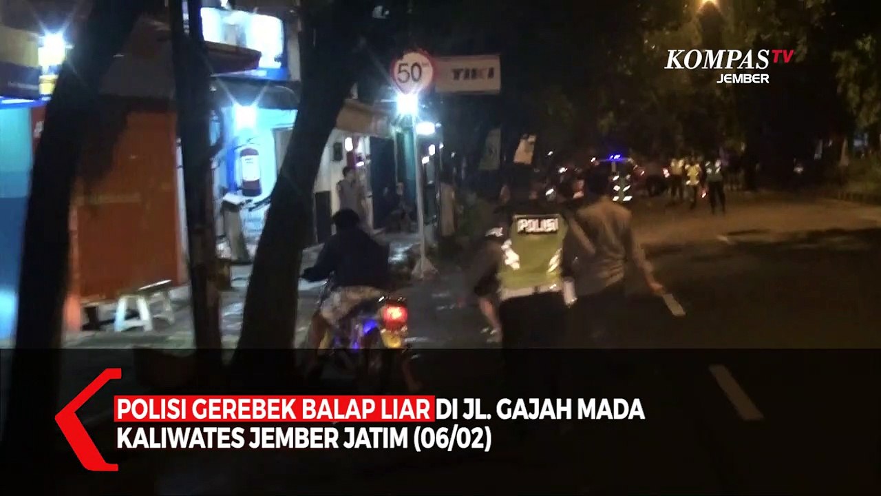 Balap Liar Dibubarkan Polisi, Pelaku Kocar-Kacir Hingga Bertabrakan