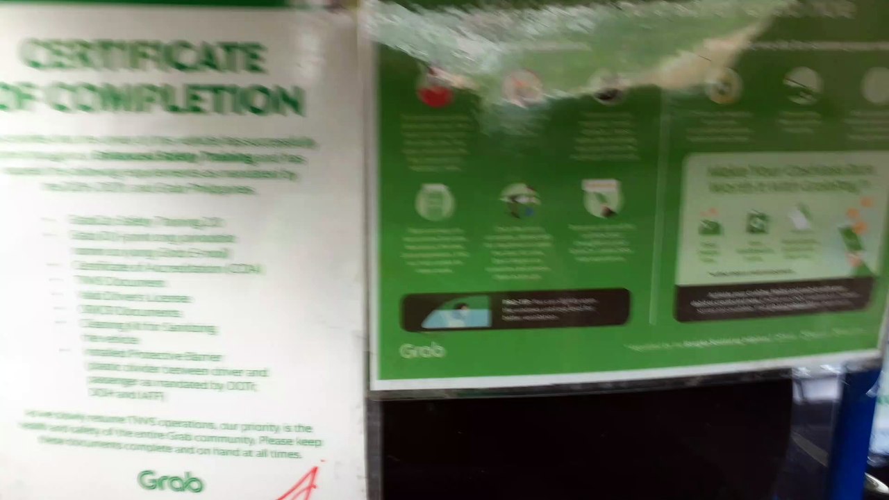 Grab car safety protocols.