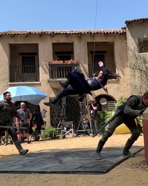 Elnor Side Flip Stunt Rehearsal