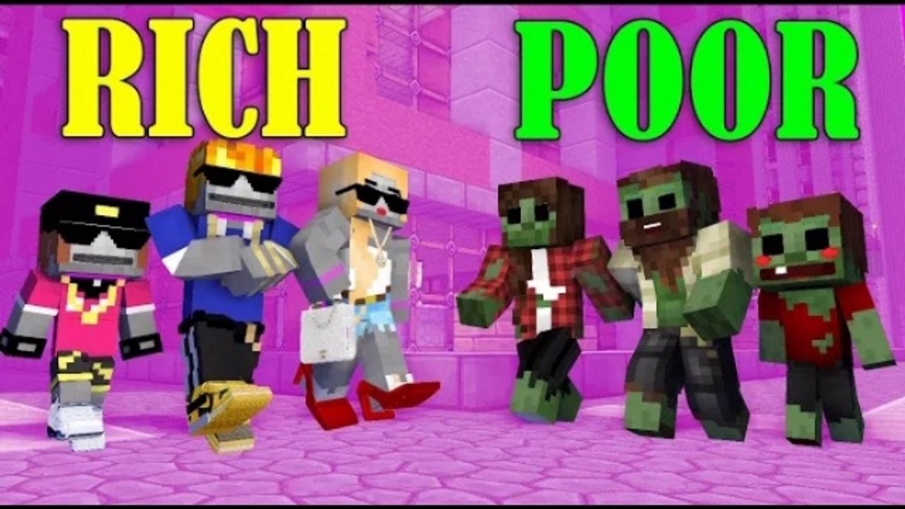 Monster School FAMILY VS FAMILY POOR VS RICH Minecraft Animation