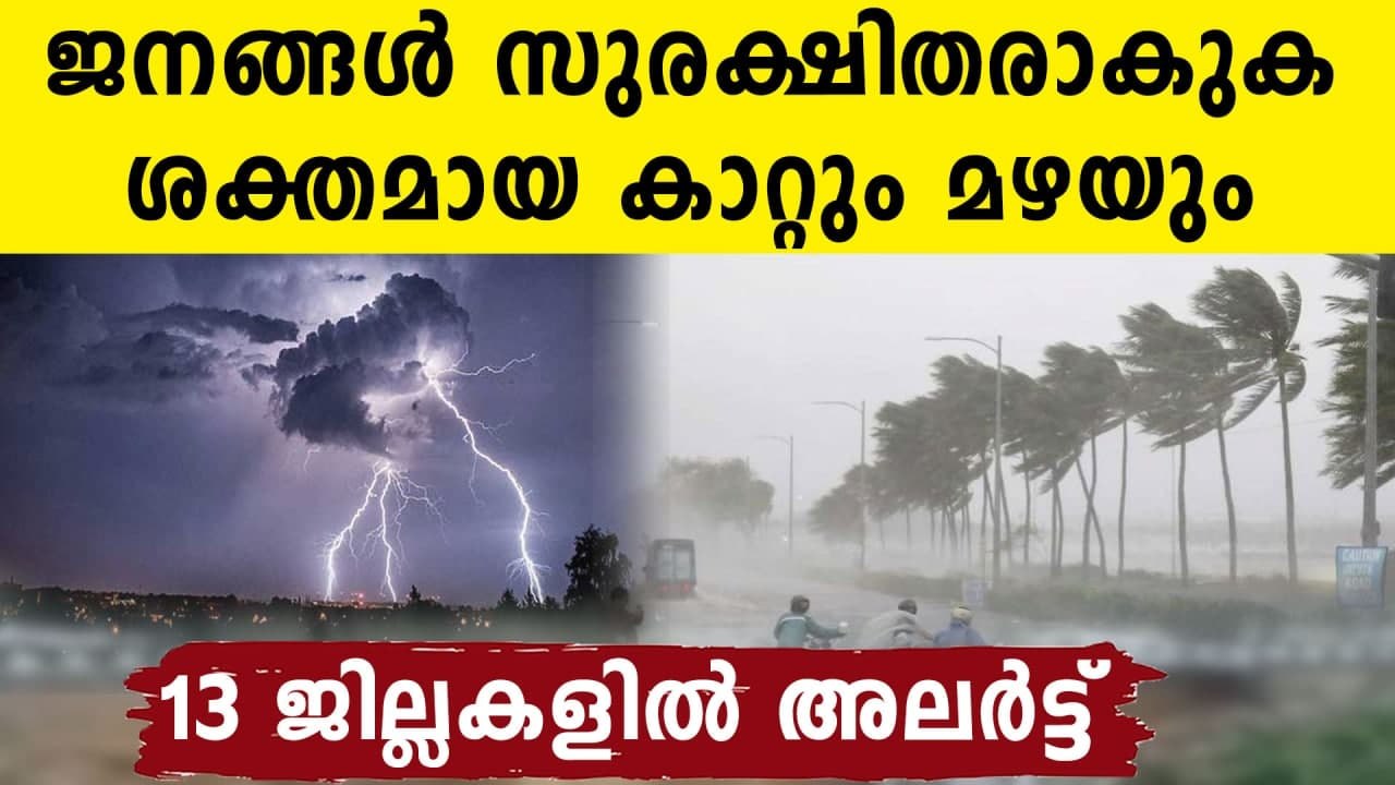 Heavy rain in Kerala, yellow alert in 13 districts | Oneindia Malayalam