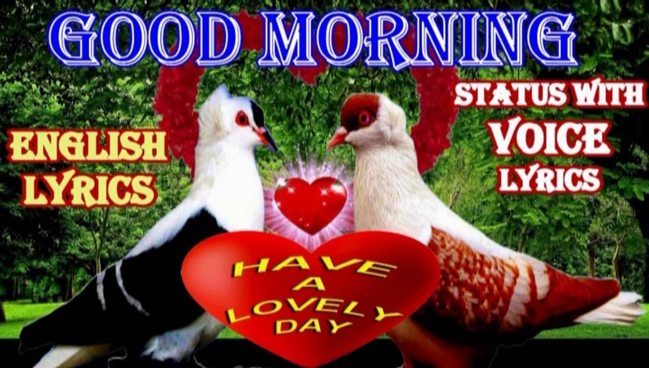 good morning wishes video with voice lyrics | good morning status | Good morning whatsapp status | lovely good morning | good morning quotes lyrics