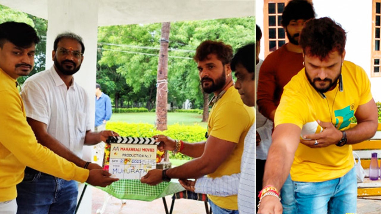 हैदराबाद में शुरू हुई ख़ेसारी लाल यादव की फ़िल्म,साउथ की मेघा श्री होंगी अपोजिट