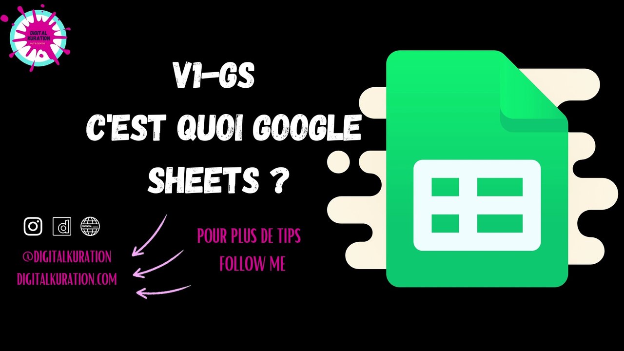 V1-GS:C'est quoi Google Sheets ?