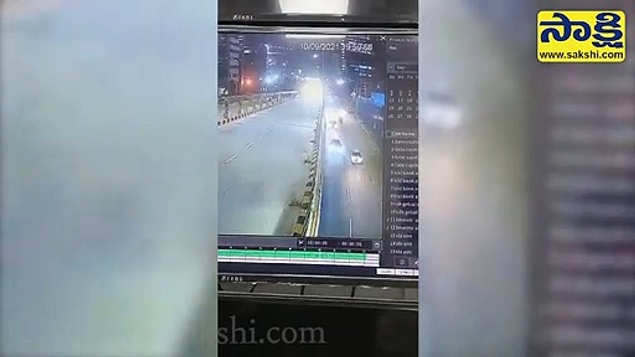 సాయి తేజ్ యాక్సిడెంట్‌..సీసీ టీవీ దృశ్యాలు