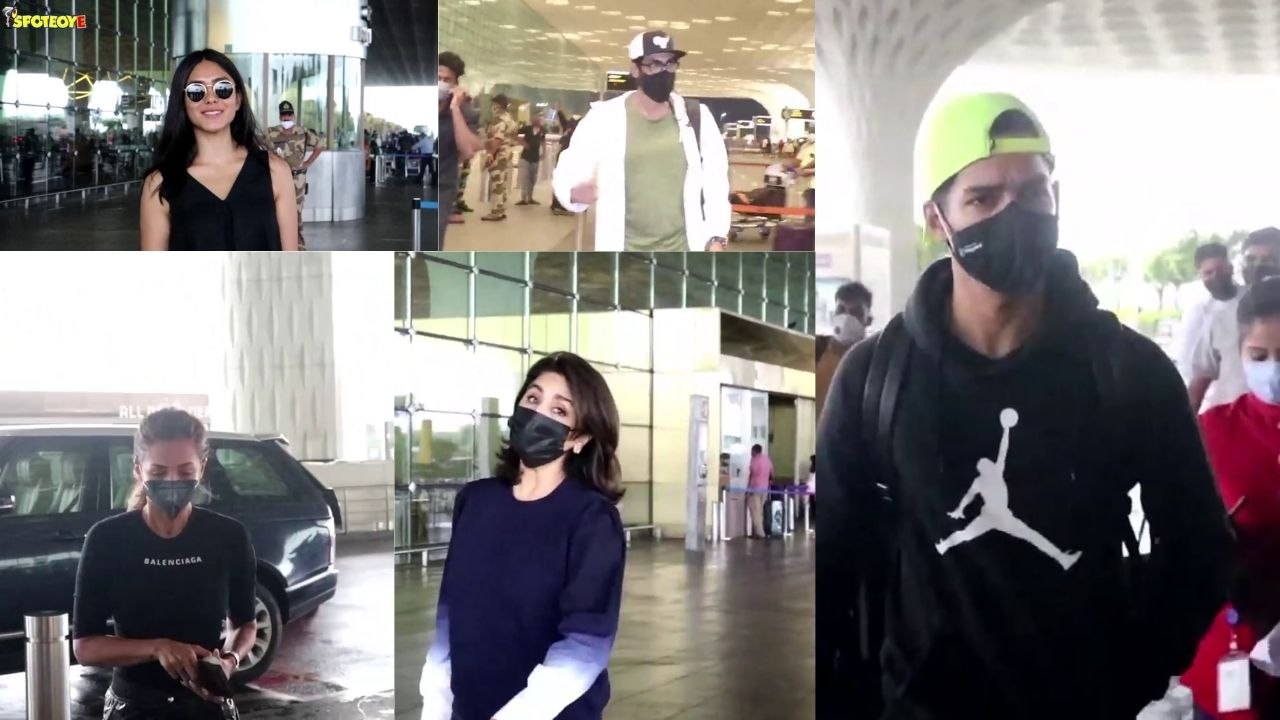 #NeetuSingh, #MrunalThakur, #IshaanKhattar, #MalaikaArora & #RanaDaggubati  Spotted At The Airport