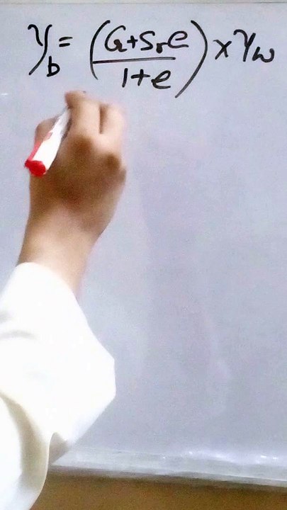 Explanation of calculation of saturated density of soil