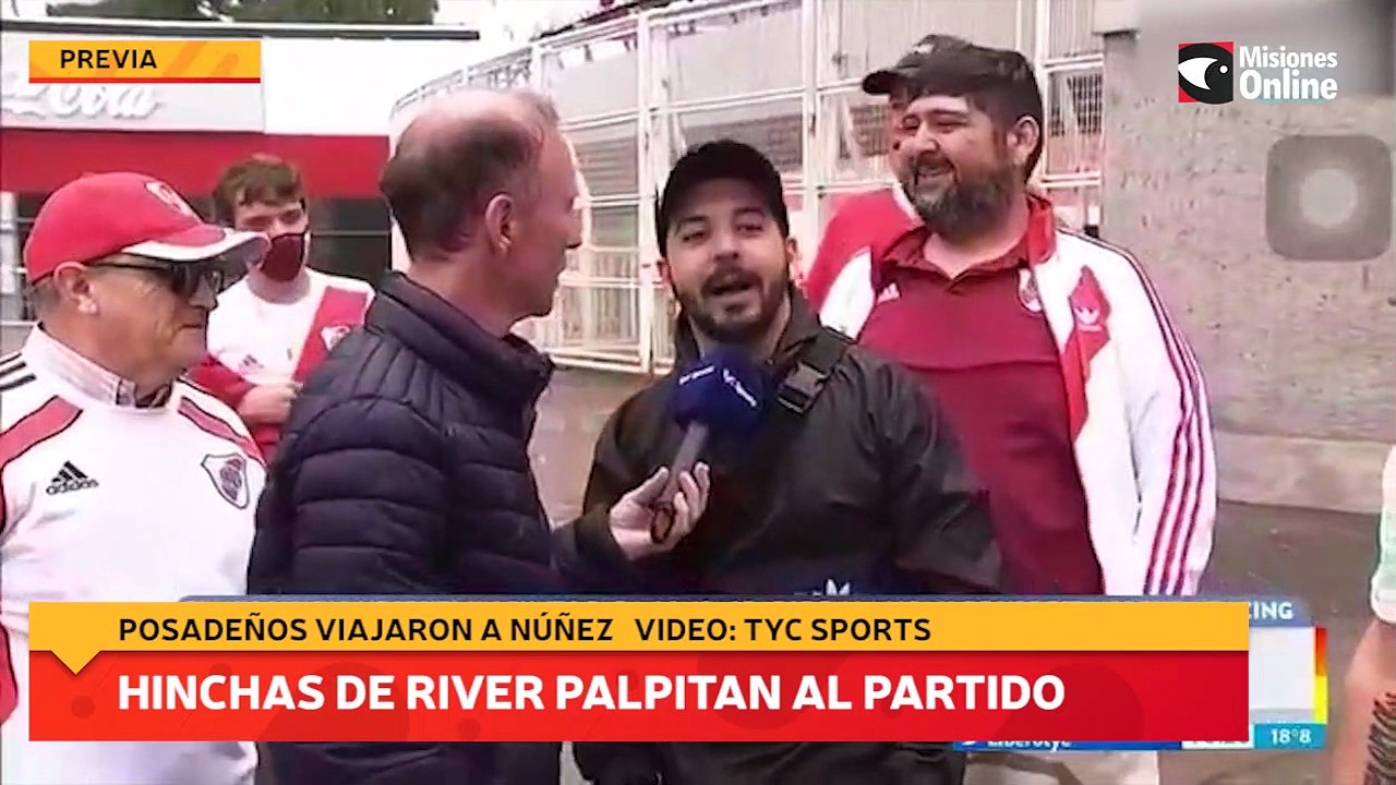 Hinchas de River palpitan al partido