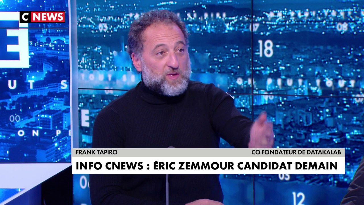 Frank Tapiro : Éric Zemmour «n'a qu'un objectif, passer de président de la polémique à président de la République»