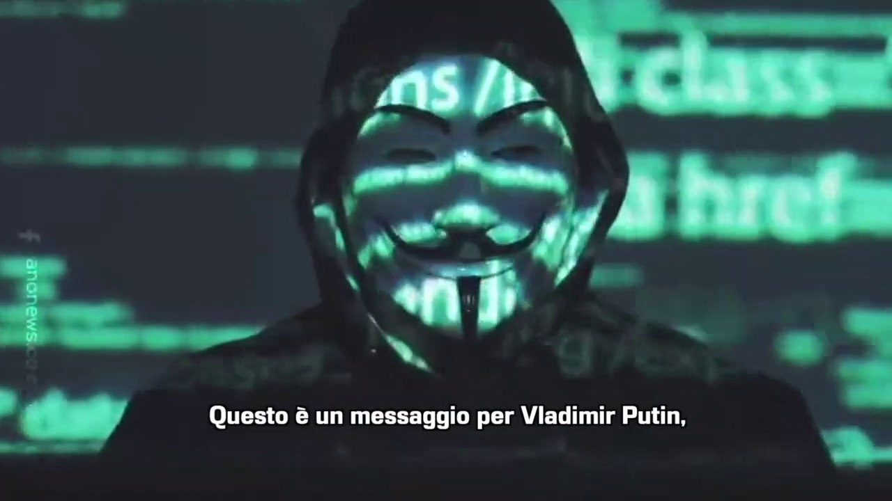 Ucraina, Anonymous dichiara cyber guerra a Vladimir Putin