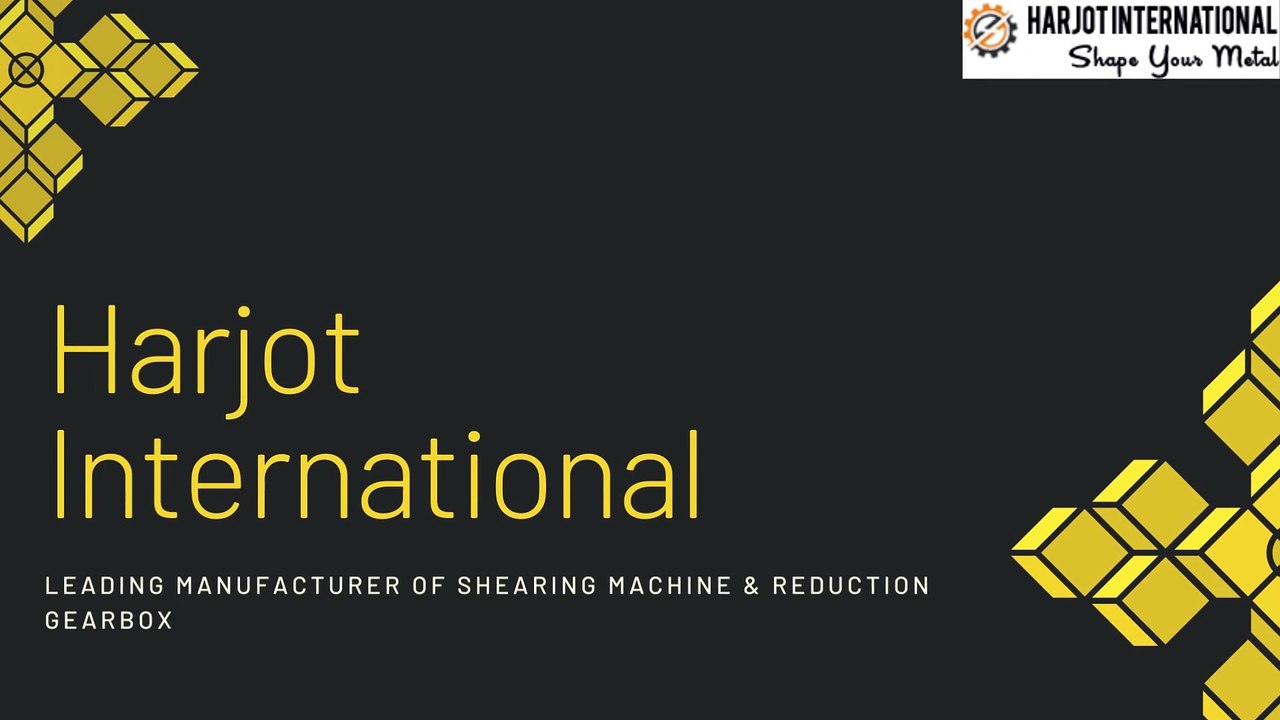 Uses of Universal Coupling, Reduction Gearbox & Shearing Machine