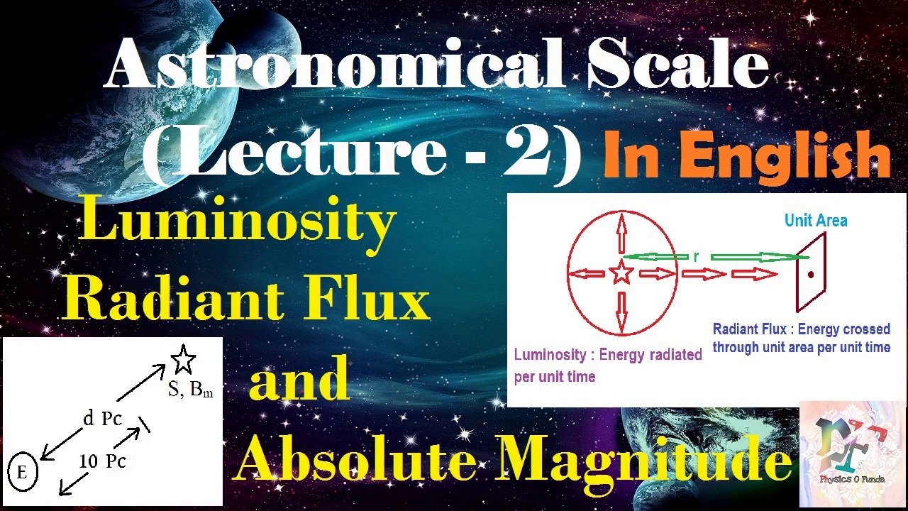 Astronomical Scale (Lecture 2) । Absolute Magnitude of a Star । Radiant Flux and Luminosity