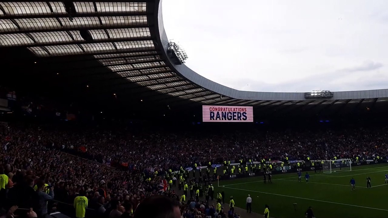 Rangers celebrations post-match