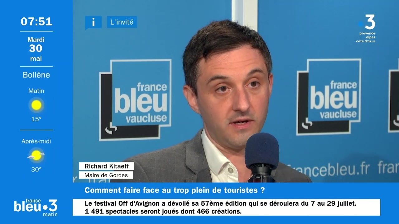 Le surtourisme, avec le maire de Gordes, Richard Kitaefff